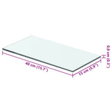 Shelves 2 pcs Panel Glass Clear 40x15 cm