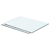 Shelves 2 pcs Panel Glass Clear 40x25 cm