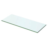 Shelves 2 pcs Panel Glass Clear 50x15 cm - Front View