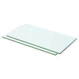 Shelves 2 pcs Panel Glass Clear 50x20 cm