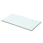 Shelves 2 pcs Panel Glass Clear 50x20 cm