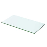 Shelves 2 pcs Panel Glass Clear 50x20 cm - Front View