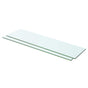 Shelves 2 pcs Panel Glass Clear 60x12 cm