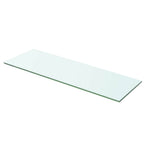 Shelves 2 pcs Panel Glass Clear 60x15 cm