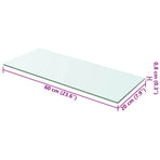 Shelves 2 pcs Panel Glass Clear 60x20 cm