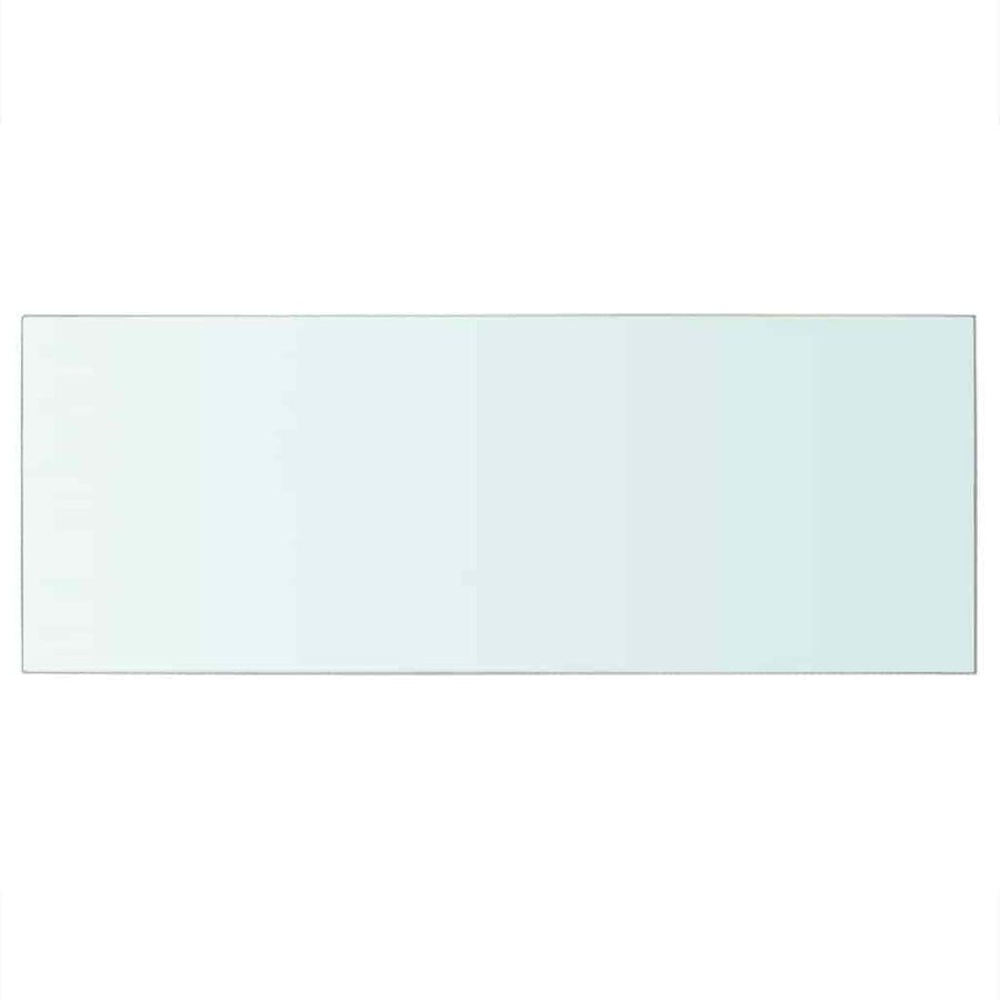 Shelves 2 pcs Panel Glass Clear 60x25 cm