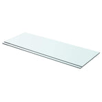 Shelves 2 pcs Panel Glass Clear 70x25 cm