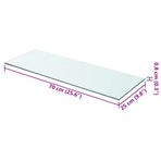 Shelves 2 pcs Panel Glass Clear 70x25 cm