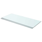 Shelves 2 pcs Panel Glass Clear 70x30 cm