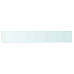 Shelves 2 pcs Panel Glass Clear 80x12 cm
