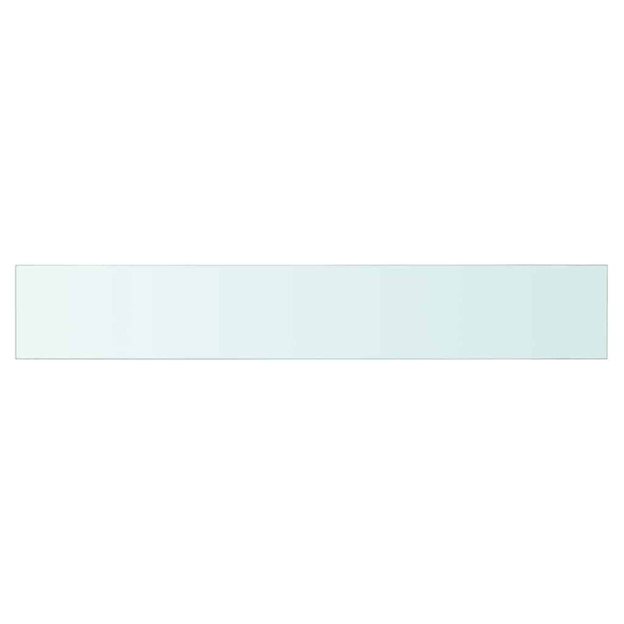 Shelves 2 pcs Panel Glass Clear 80x12 cm