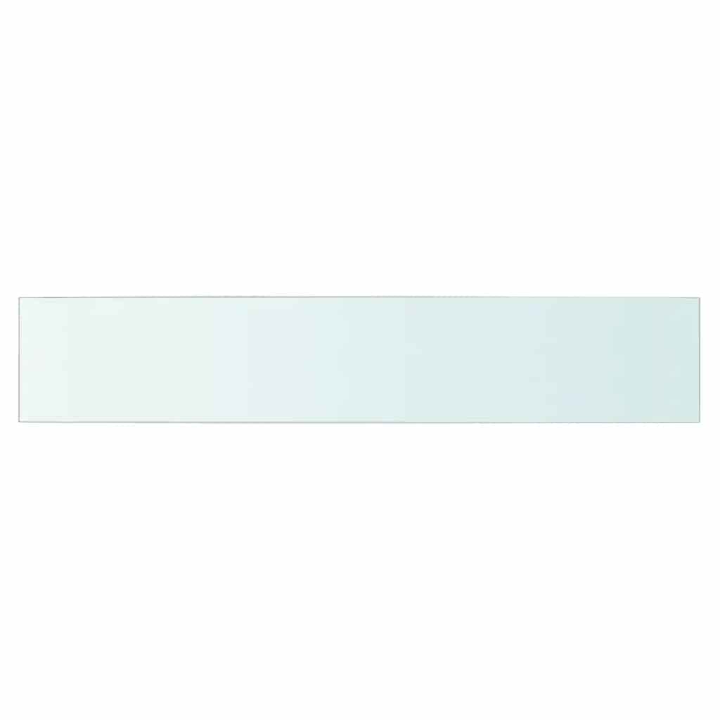 Shelves 2 pcs Panel Glass Clear 80x15 cm