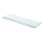 Shelves 2 pcs Panel Glass Clear 80x20 cm
