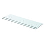 Shelves 2 pcs Panel Glass Clear 80x20 cm
