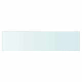 Shelves 2 pcs Panel Glass Clear 80x20 cm - Side View