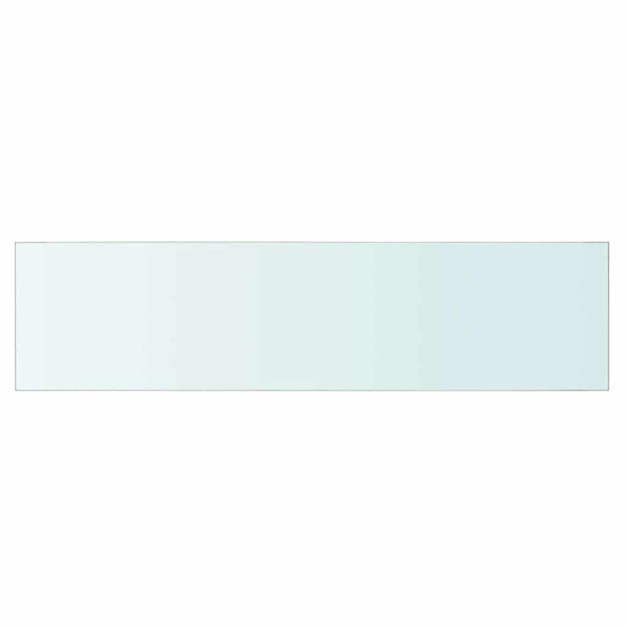 Shelves 2 pcs Panel Glass Clear 80x20 cm