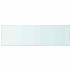 Shelves 2 pcs Panel Glass Clear 80x25 cm