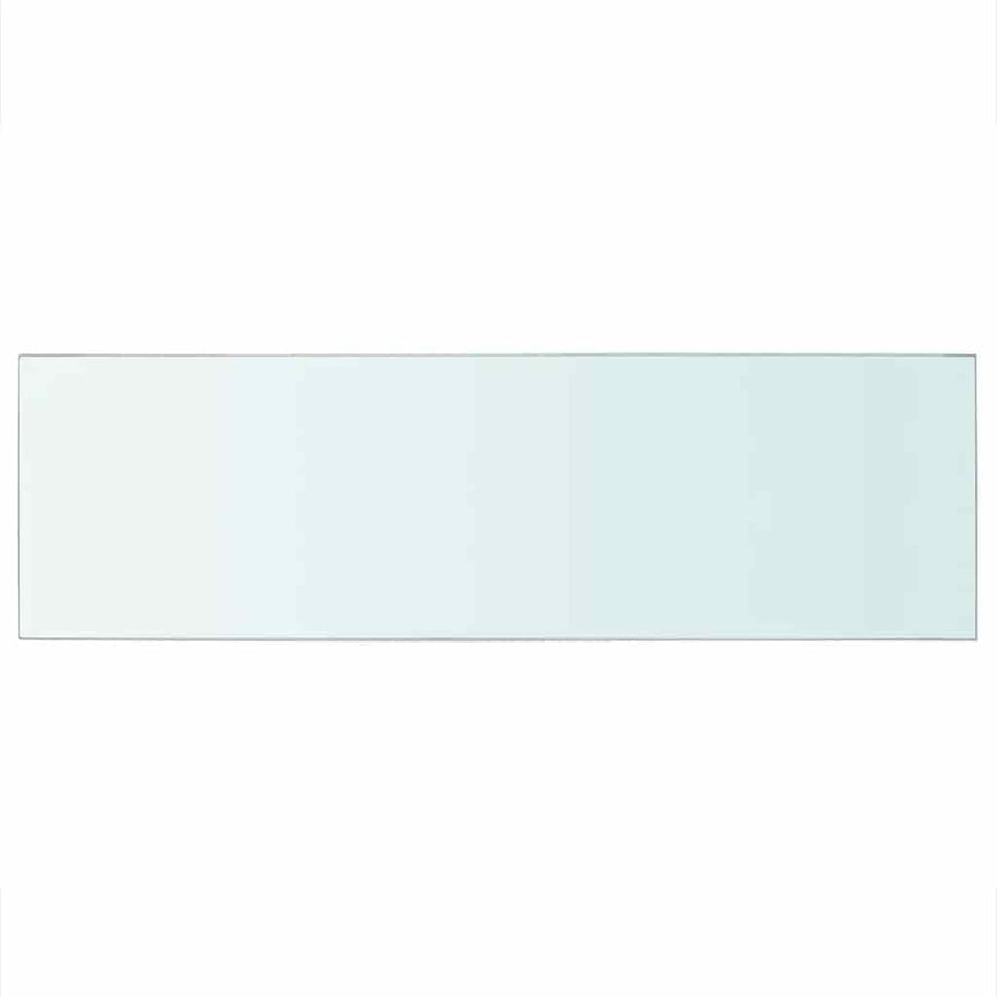 Shelves 2 pcs Panel Glass Clear 80x25 cm