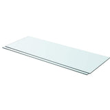 Shelves 2 pcs Panel Glass Clear 80x30 cm