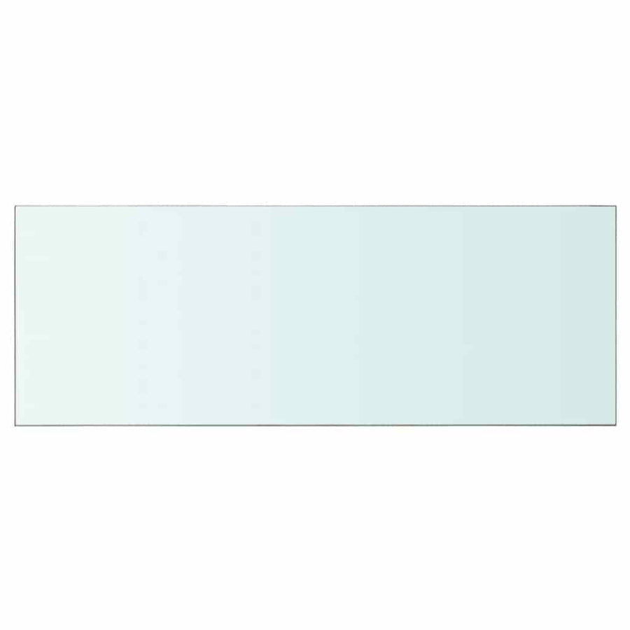 Shelves 2 pcs Panel Glass Clear 80x30 cm