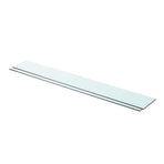 Shelves 2 pcs Panel Glass Clear 90x12 cm