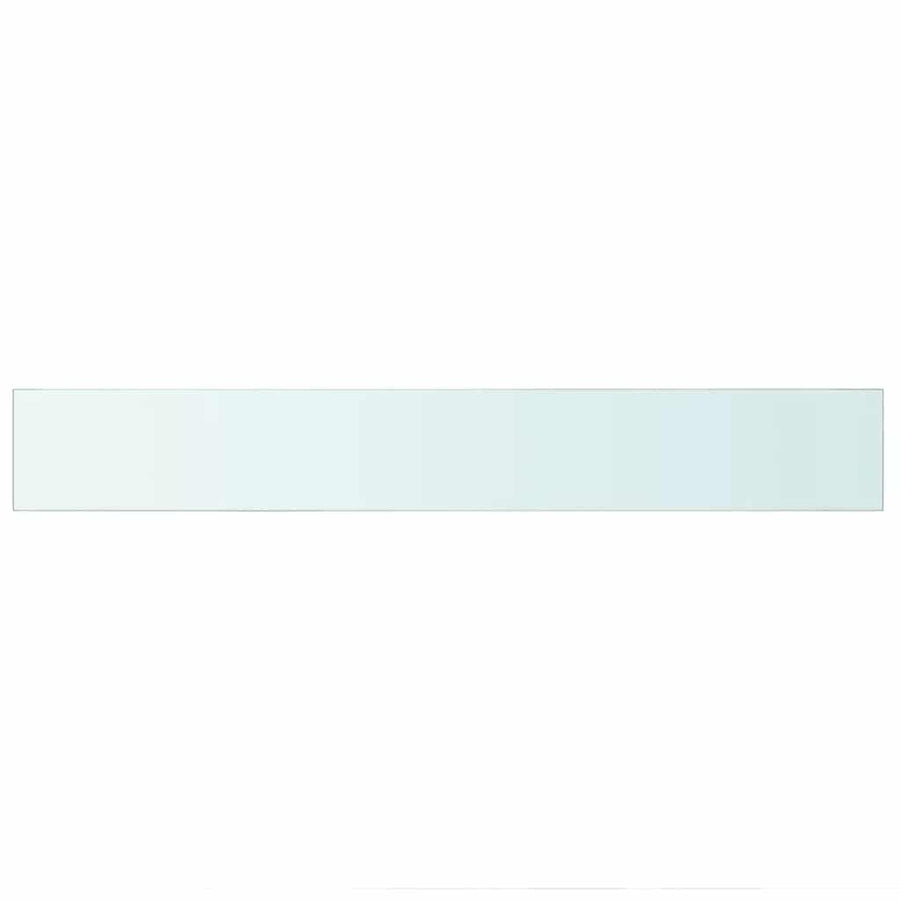 Shelves 2 pcs Panel Glass Clear 90x12 cm