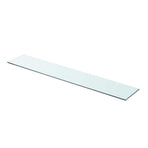 Shelves 2 pcs Panel Glass Clear 90x15 cm