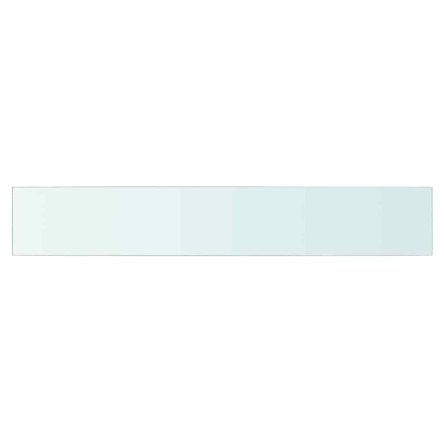 Shelves 2 pcs Panel Glass Clear 90x15 cm