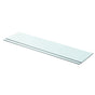 Shelves 2 pcs Panel Glass Clear 90x20 cm