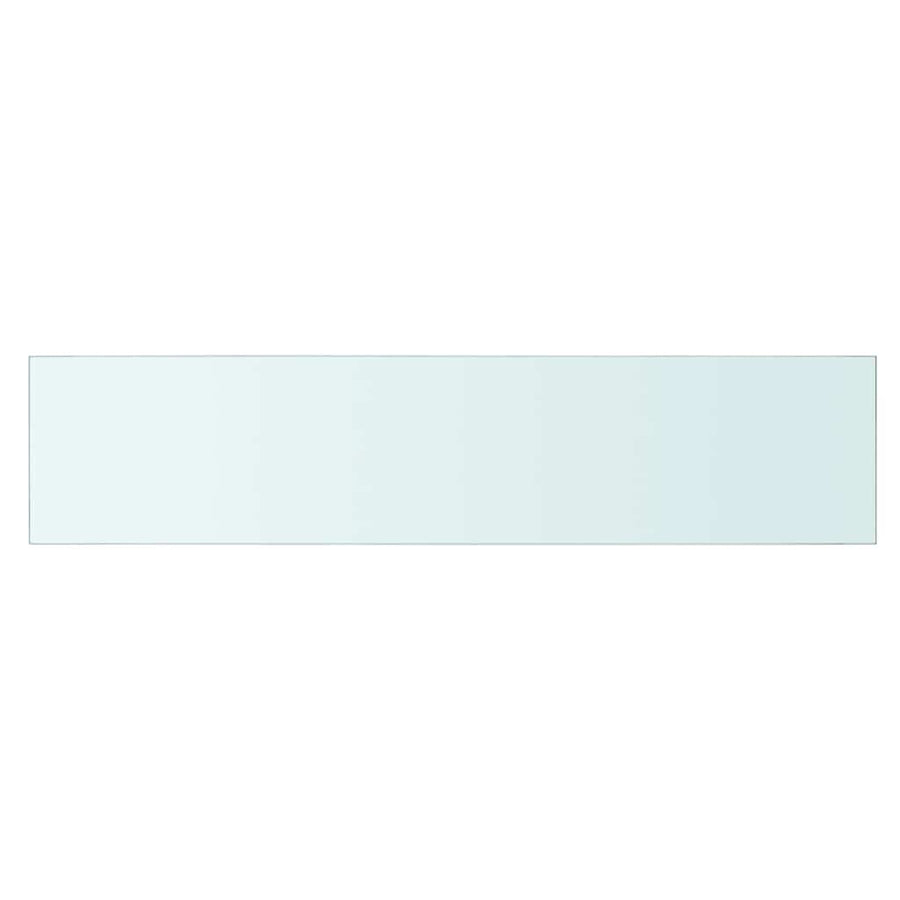 Shelves 2 pcs Panel Glass Clear 90x20 cm