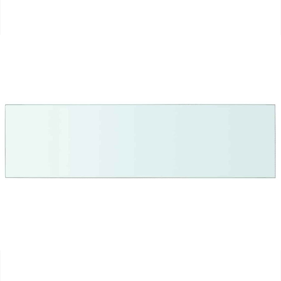 Shelves 2 pcs Panel Glass Clear 90x25 cm