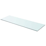 Shelves 2 pcs Panel Glass Clear 90x30 cm