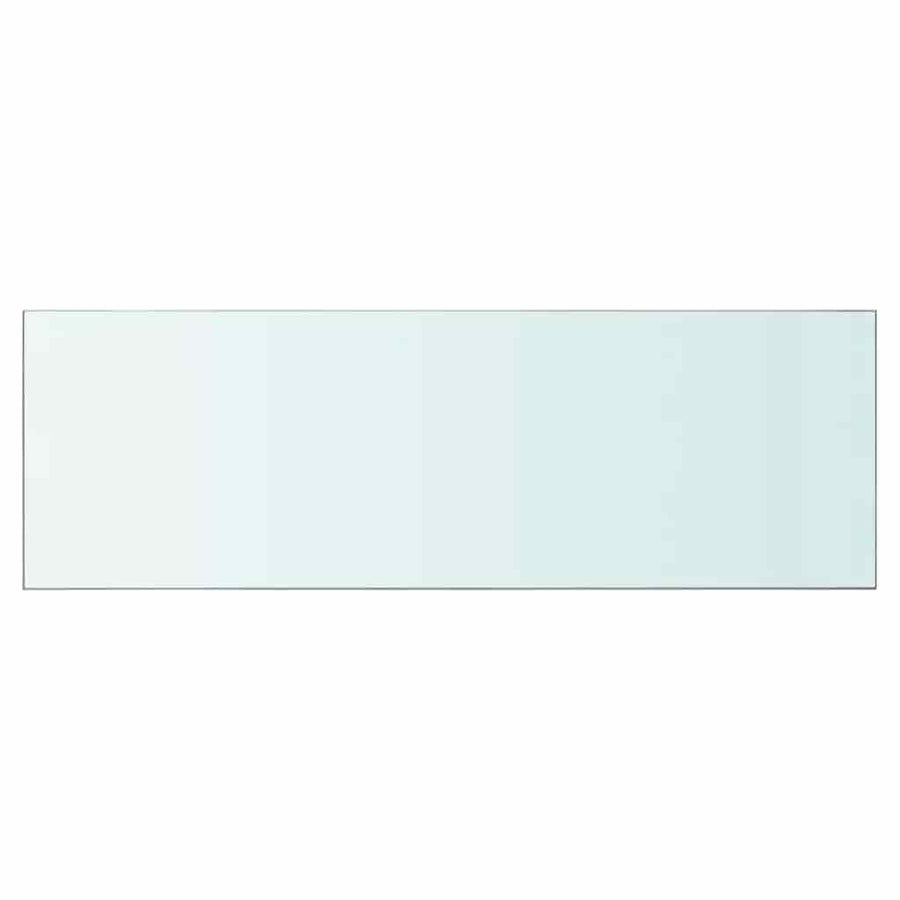 Shelves 2 pcs Panel Glass Clear 90x30 cm