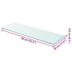 Shelves 2 pcs Panel Glass Clear 90x30 cm