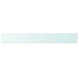 Shelves 2 pcs Panel Glass Clear 100x12 cm
