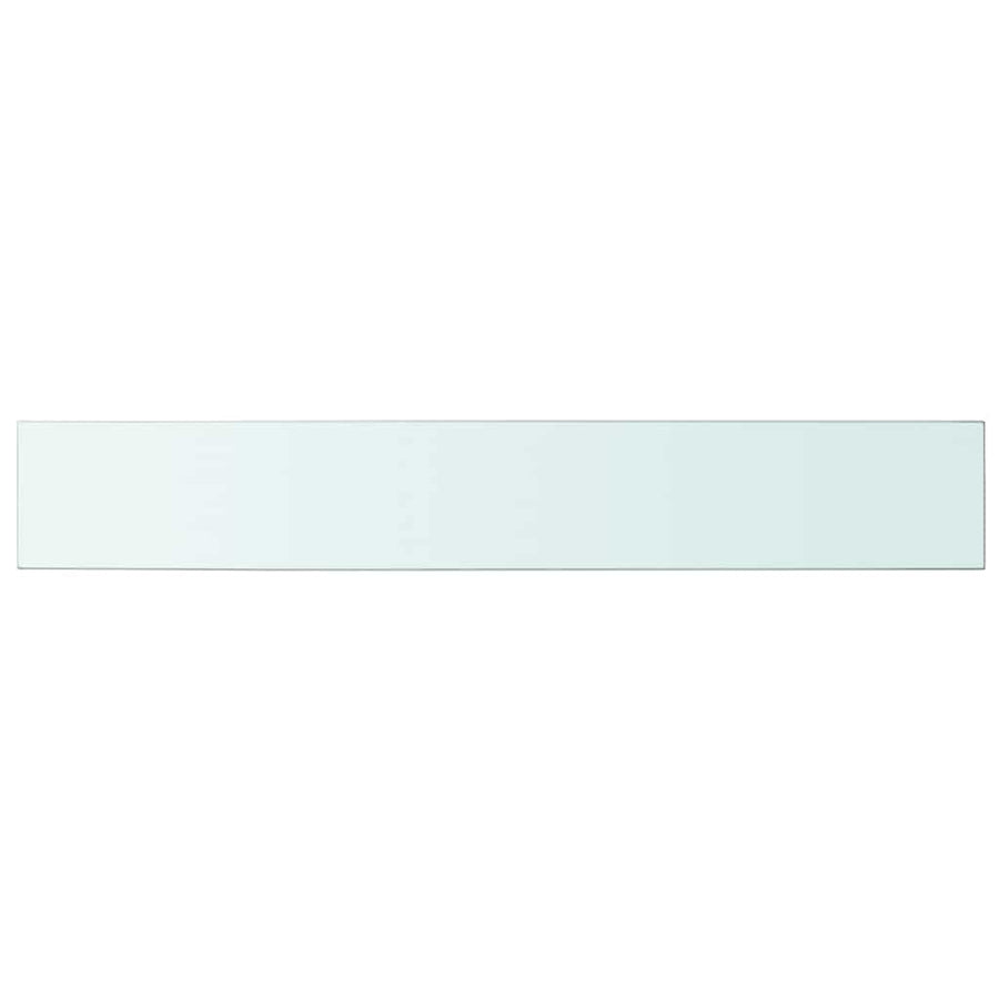 Shelves 2 pcs Panel Glass Clear 100x15 cm