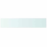 Shelves 2 pcs Panel Glass Clear 100x20 cm - Side View