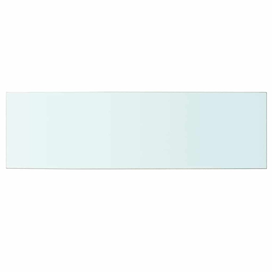 Shelves 2 pcs Panel Glass Clear 100x30 cm