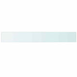 Shelves 2 pcs Panel Glass Clear 110x15 cm