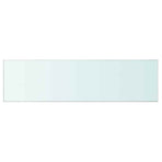 Shelves 2 pcs Panel Glass Clear 110x30 cm