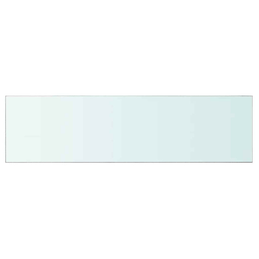 Shelves 2 pcs Panel Glass Clear 110x30 cm