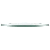 Corner Shelves 2 pcs with Chrome Supports Glass Clear 45x45 cm - Front View