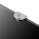 Corner Shelves 2 pcs with Chrome Supports Glass Black 35x35 cm - Rear View