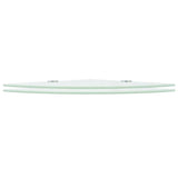 Corner Shelves 2 pcs with Chrome Supports Glass White 25x25 cm