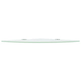 Corner Shelves 2 pcs with Chrome Supports Glass White 25x25 cm