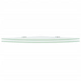 Corner Shelves 2 pcs with Chrome Supports Glass White 35x35 cm
