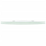 Corner Shelves 2 pcs with Chrome Supports Glass White 35x35 cm