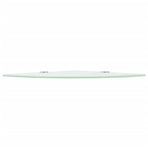 Corner Shelves 2 pcs with Chrome Supports Glass White 35x35 cm
