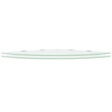 Corner Shelves 2 pcs with Chrome Supports Glass White 45x45 cm