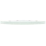 Corner Shelves 2 pcs with Chrome Supports Glass White 45x45 cm